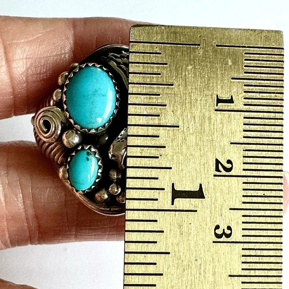 Navajo‎ Eagle Mens Ring Turquoise Sz 11 Signed DM Sterling Native American USA